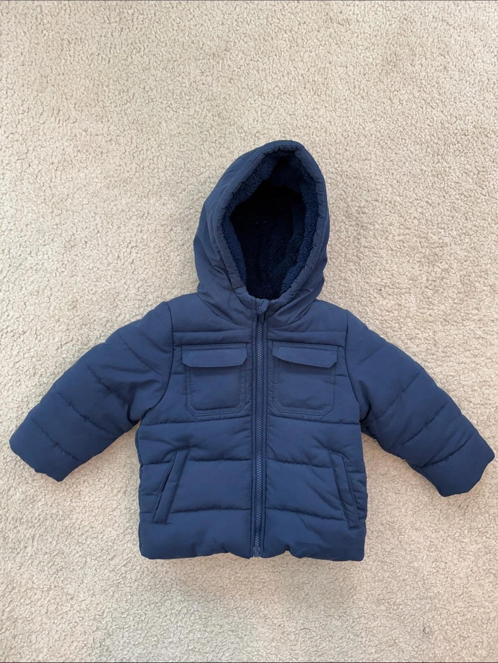 Carter's Hooded Fleece Lined Puffer Coat Size 3T